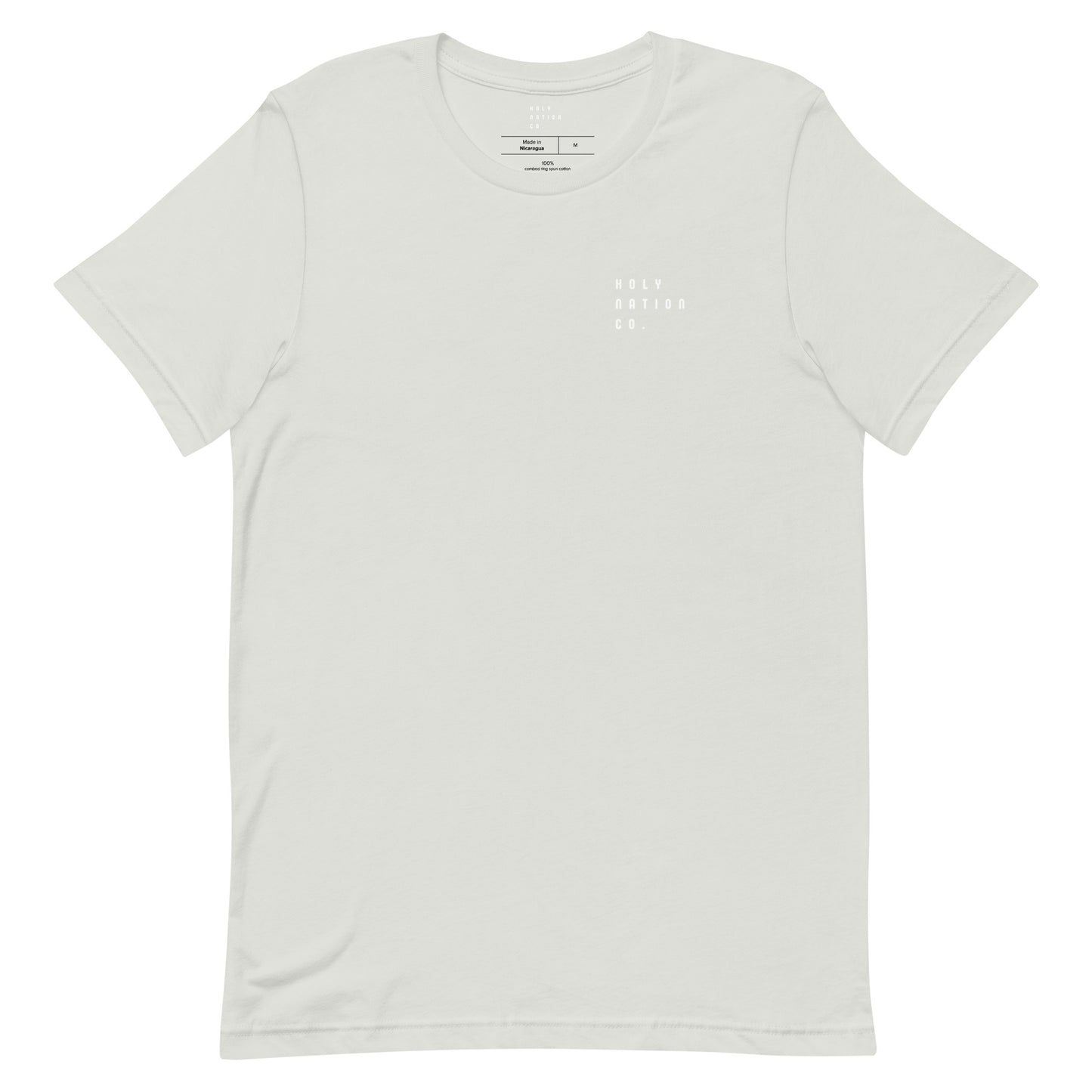 Holy Nation Co. Unisex t-shirt - Silver w/ white logo